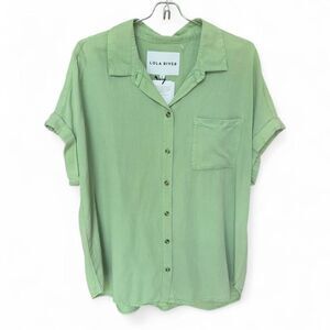 Lola River green button up shirt Size L